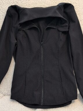 90 Degree By Reflex Black Zip-Up Bomber Jacket